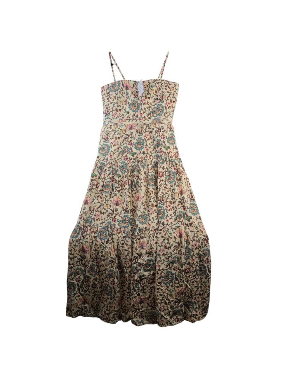 NEW Raga Floral Spaghetti Strap Maxi Dress Multicolor Sz L